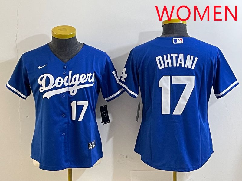 Women Los Angeles Dodgers #17 Ohtani Blue Game 2025 Nike MLB Jersey style 3189